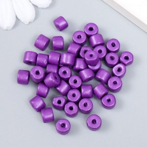 Бусины для творчества пластик цилиндр "Фиолет" набор 20 гр 0,6х0,6х0,5 см