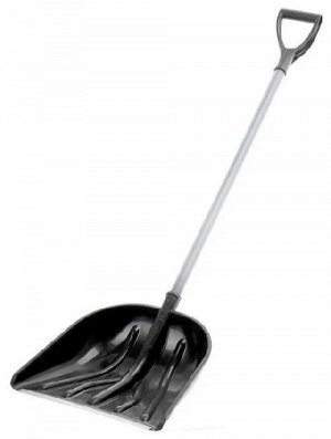 Лопата для уборки снега Зима №1, ковш:  410х460 мм, алюминиевая планка, алюминиевый черенок,  ручка