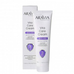 Aravia Крем для рук и ногтей защитный с пребиотиками и ниацинамидом / Vita Care Cream