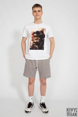 Футболка Футболка Kivviwear 1010/14 белый 
Состав: Хлопок-92%; Эластан-8%;
Сезон: Весна
Рост: 170

Джемпер мужской классического кроя. Принт методом термопереноса, цифровая печать. Ткань кулирная гла