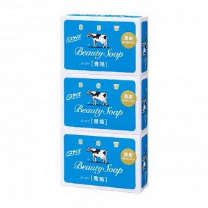 Молочное освежающее мыло с прохладным ароматом жасмина Beauty Soap синяя упаковка 130г × 3 шт. /24