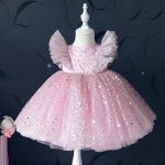 Платье детское, принт &quot;Звезды&quot;, цвет розовый