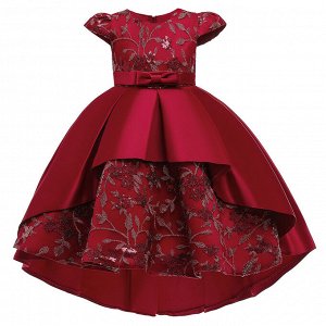 Платье детское бальное, цвет красный