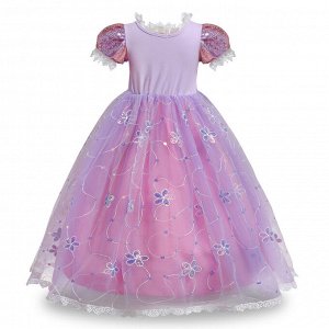 Платье принцессы, детское, цвет фиолетовый