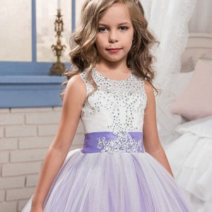 Платье бальное, детское, цвет светло-фиолетовый