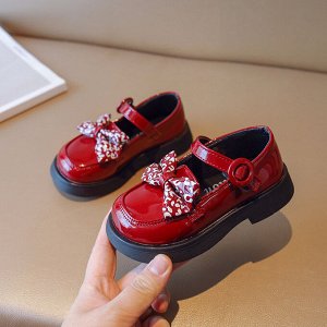 Туфли детские, цвет бордовый