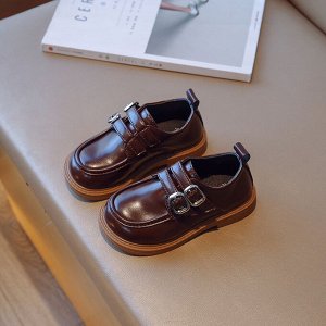 Туфли детские, цвет темно-коричневый