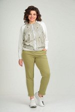 Michel chic 1330 зеленый-белый, Брюки,  Джемпер