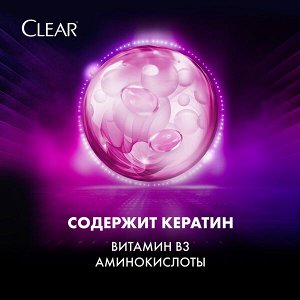 Clear женский шампунь против перхоти Восстановление поврежденных и окрашенных волос с витамином В3 400 мл
