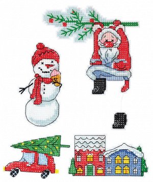Набор для вышивания "PANNA" "Новогодняя игрушка" IG-7180 "Скоро Новый год" 10 х 9 см