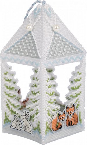 Набор для вышивания "PANNA" "Новогодняя игрушка" IG-7267 "Лесной фонарь" 7 х 15.5 см