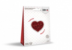 "Klart" набор для вышивания 10-011 "Брошь. Сердце" 5 х 4.5 см