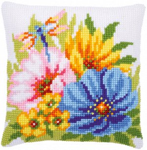 Набор для вышивания "VERVACO" PN-0184985 "Яркие весенние цветы" 40 х 40 см