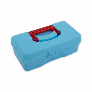 "Gamma" Коробка для шв. принадл. OM-015 пластик 23.5 x 12.5 x 8 см голубой