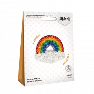 "Klart" набор для вышивания 10-027 "Брошь. Радуга" 6.5 х 6.5 см