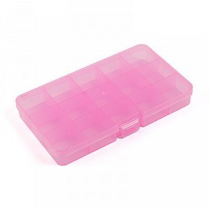 "Gamma" Коробка пластик для шв. принадл. OM-042 пластик 17.7 x 10.2 x 2.3 см розовый\прозрачный