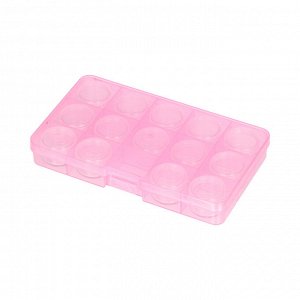 "Gamma" Коробка пластик для шв. принадл. OM-042-110 пластик 17.7 x 10.2 x 2.3 см розовый\прозрачный