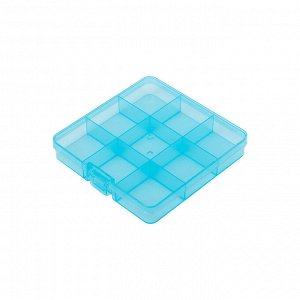 "Gamma" Коробка пластик для шв. принадл. OM-086 пластик 13.5 x 13.7 x 2.3 см голубой\прозрачный