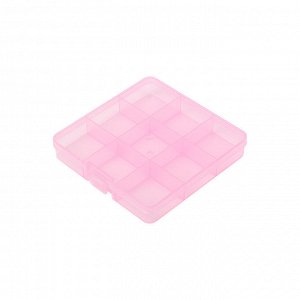 "Gamma" Коробка пластик для шв. принадл. OM-086 пластик 13.5 x 13.7 x 2.3 см розовый\прозрачный