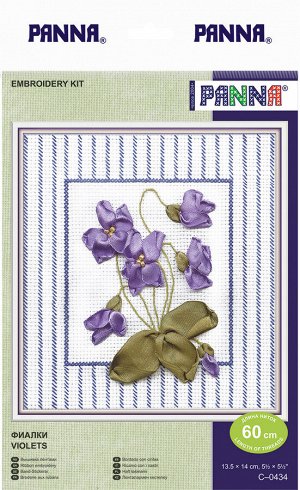 Набор для вышивания "PANNA" C-0434 "Фиалки" 13.5 х 14 см