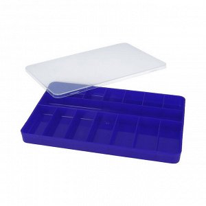 "Тривол" Коробка для мелочей №1 пластик 23 x 14.5 x 2 см т. синий