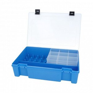 "Тривол" Коробка для мелочей №8 пластик 27.4 x 18.8 x 6.5 см голубой