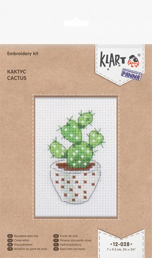 "Klart" набор для вышивания 12-028 "Кактус" 7 х 9.5 см