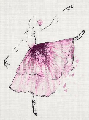 Набор для вышивания "PANNA" C-1886 "Балерина. Анемон" 19.5 х 23 см