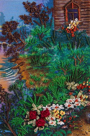 Набор для вышивания "PANNA" "Живая картина" JK-2064 Фрагмент "Тропинка к дому" 6 х 9 см