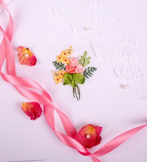 Набор для вышивания "PANNA" "Живая картина" JK-2141 "Букетик роз" 8 х 6.5 см