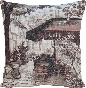 Набор для вышивания "PANNA" PD-1726 "Подушка Парижское кафе" 39.5 х 41.5 см