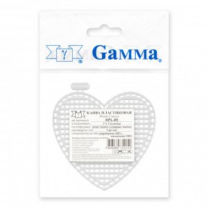 Канва KPL-05 "Gamma" пластиковая 100% полиэтилен 7 x 8 см 10 шт "сердце" малое