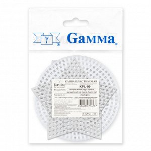 Канва KPL-09 "Gamma" пластиковая АССОРТИ 100% полиэтилен 5 х 3 шт "малое" (круг+сердце+звезда)