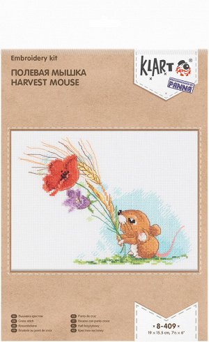 "Klart" набор для вышивания 8-409 "Полевая мышка" 19 х 15.5 см