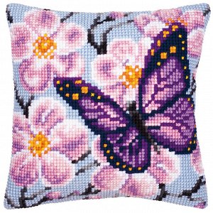 Набор для вышивания "VERVACO" PN-0008501 "Фиолетовая бабочка" 40 х 40 см
