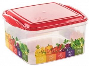 Контейнер для СВЧ 1,40л квадр [VITALINE] РОЗА