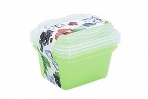 Набор контейнеров для заморозки 3шт 0,35л [ZIP MINI] КИВИ