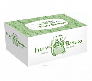 20146gt "Fluty" Двухслойные бумажные салфетки (бамбук), белая упаковка, 200 шт