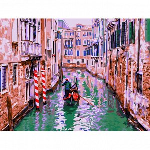 Картина по номерам на картоне ТРИ СОВЫ ""По каналам Венеции"", 30*40см, с акриловыми красками и кистям