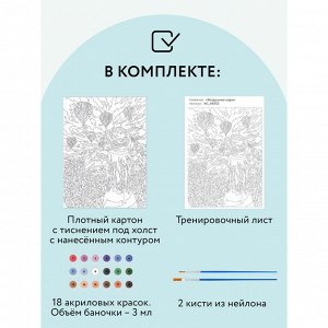 Картина по номерам на картоне ТРИ СОВЫ ""Воздушные шары"", 30*40, с акриловыми красками и кистями