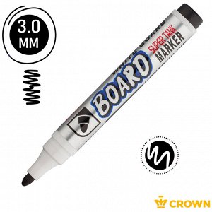 Маркер для белых досок Crown ""Multi Board"" черный, пулевидный, 3мм