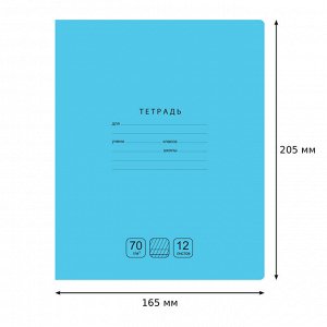Тетрадь школьная 12л., ЧАСТАЯ КОСАЯ ЛИНИЯ BG ""Отличная"", ассорти, 70г/м2