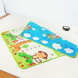 ВЫБОР МАМ! Детский игровой коврик для ползания, для манежа, пола, развивающий, складной, двусторонний, не скользящий, водонепроницаемый, не имеет запаха, гипоаллергенный, толщина 5мм,0+, 120*180*0.5см