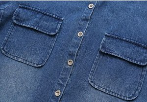 Рубашка джинсовая свободного кроя, синий