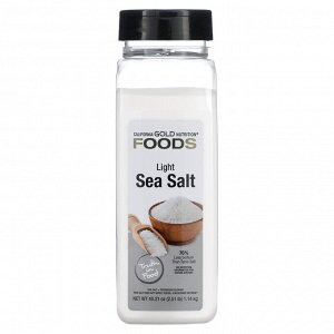 California Gold Nutrition, FOODS, легкая морская соль, 1,14 кг (40,21 унции)