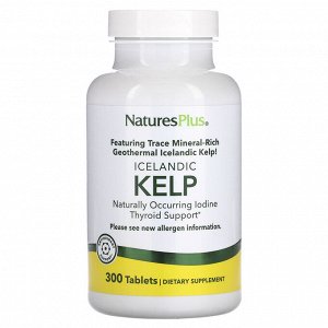 NaturesPlus, Исландские водоросли, 300 таблеток (150 мг в каждой таблетке)
