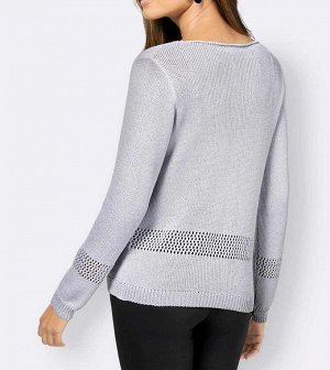 Пуловер, серебристый