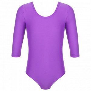 Купальник гимнастический Grace Dance, с рукавом 3/4, цвет фиолетовый