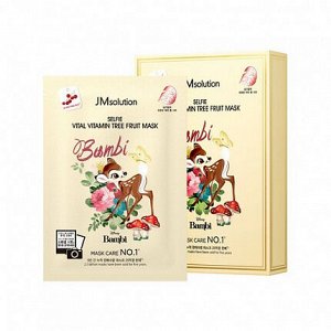 JMsolution Маска тканевая с облепихой с рисунком – Disney collection selfie vital vitamin tree fruit mask, 30мл