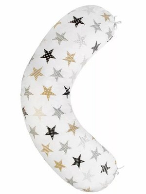 Подушка для беременных AmaroBaby 170х25 (Звезды пэчворк), белый
